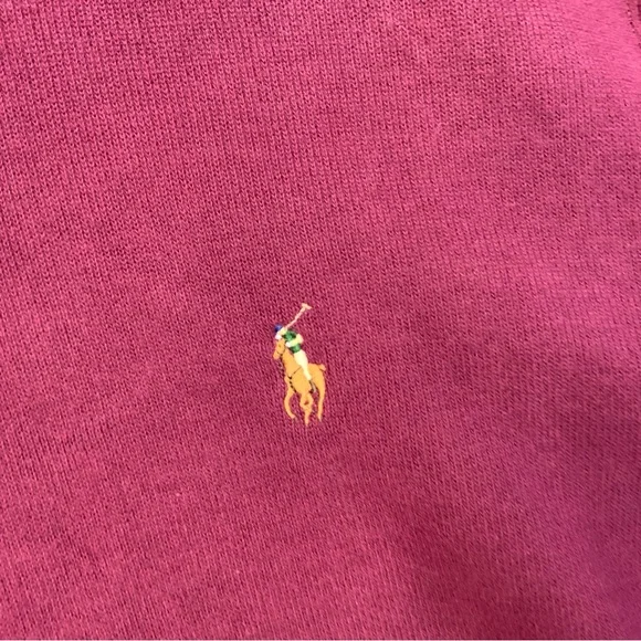 Polo Ralph Lauren Maroon Estate Rib 1/4 Zip Pullover. Mens Size Large. - Picture 3 of 7